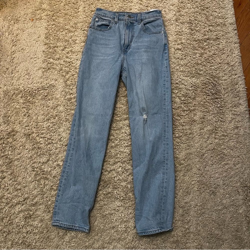 Levis premium denim 70s high slim straight jeans size 25